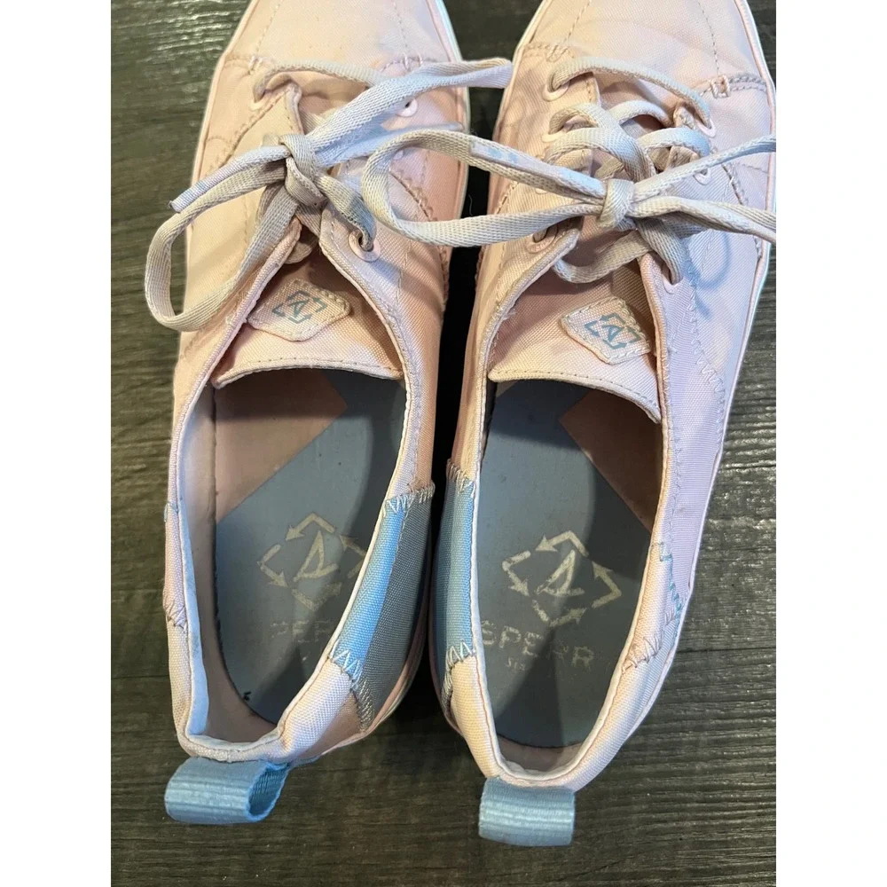 Sperry Womens Sneakers Canvas Lace Up Pink 8.5